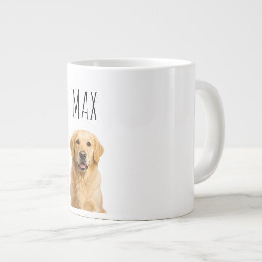 Personalized Golden Retriever Coffee Mug — "Max" N Grote Koffiekop (Voorkant rechts)