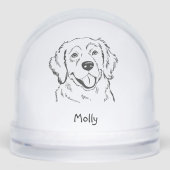 Personalized Golden Retriever Dog Christmas Sneeuwbol (Voorkant)