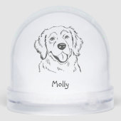 Personalized Golden Retriever Dog Christmas Sneeuwbol (Achterkant)