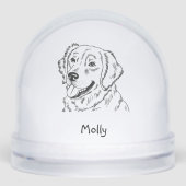 Personalized Golden Retriever Dog Christmas Sneeuwbol (Voorkant)