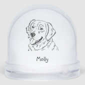 Personalized Golden Retriever Dog Christmas Sneeuwbol (Achterkant)