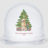 Personalized Golden Retriever Dog Christmas Sneeuwbol (Achterkant)