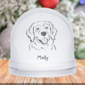 Personalized Golden Retriever Dog Christmas Sneeuwbol