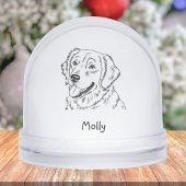 Personalized Golden Retriever Dog Christmas Sneeuwbol