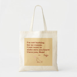 Personalized Golden Retriever Mom I Love You Quote Tote Bag
