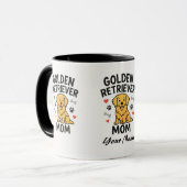 Personalized Golden Retriever Mom Mug - Custom Dog Mok (Voorkant links)