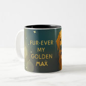 Personalized Golden Retriever Mom Mug Custom Dog Tweekleurige Koffiemok (Voorkant links)