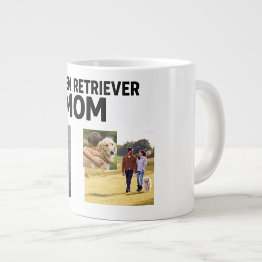 Personalized Golden Retriever Mom Mug - Custom Grote Koffiekop (Voorkant rechts)