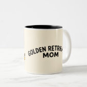 Personalized Golden Retriever Mom Mug Custom Name Tweekleurige Koffiemok (Voorkant rechts)