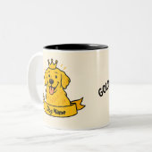 Personalized Golden Retriever Mom Mug Custom Name Tweekleurige Koffiemok (Voorkant links)