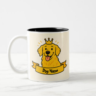 Personalized Golden Retriever Mom Mug Custom Name Tweekleurige Koffiemok