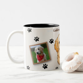 Personalized Golden Retriever Mom Mug - Custom Tweekleurige Koffiemok