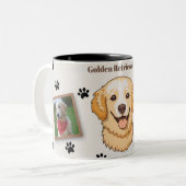 Personalized Golden Retriever Mom Mug - Custom Tweekleurige Koffiemok (Voorkant links)