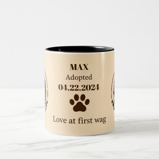 Personalized Golden Retriever Mom Mug Custom Tweekleurige Koffiemok (Center)