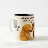 Personalized Golden Retriever Mom Mug – Custom Tweekleurige Koffiemok (Voorkant links)