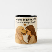 Personalized Golden Retriever Mom Mug – Custom Tweekleurige Koffiemok (Center)