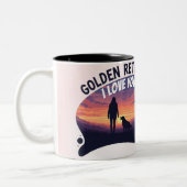 Personalized Golden Retriever Mom Mug - Custom Tweekleurige Koffiemok (Links)