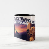 Personalized Golden Retriever Mom Mug - Custom Tweekleurige Koffiemok (Center)