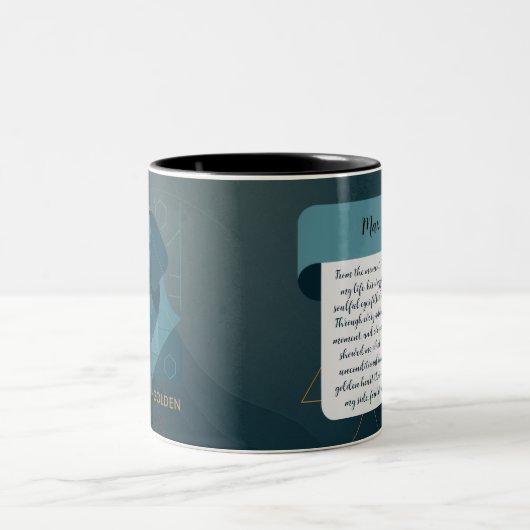 Personalized Golden Retriever Mug Add Your Dog's N Tweekleurige Koffiemok (Center)