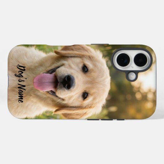 Personalized Golden Retriever Photo and Name Case-Mate iPhone Case (Achterkant (horizontaal))