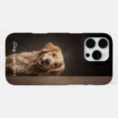 Personalized Golden Retriever Portrait iPhone Hoesje (Achterkant horizontaal)