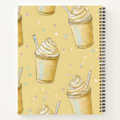 Personalized Golden Vanilla Milkshake Sparkle Notitieboek (Achterkant)