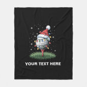 Personalized Golf Ball Christmas Tree Santa Hat  Fleece Deken (Voorkant)