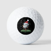 Personalized Golf Ball Christmas Tree Santa Hat  Golfballen (Voorkant)