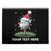 Personalized Golf Ball Christmas Tree Santa Hat  Kalender (Hoes)