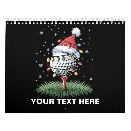 Personalized Golf Ball Christmas Tree Santa Hat  Kalender (Hoes)