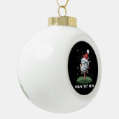 Personalized Golf Ball Christmas Tree Santa Hat  Keramische Bal Ornament (Links)