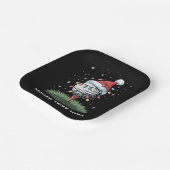 Personalized Golf Ball Christmas Tree Santa Hat  Papieren Bordje (Gebogen)