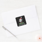 Personalized Golf Ball Christmas Tree Santa Hat Vierkante Sticker (Envelop)