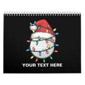 Personalized Golf Ball Santa Hat Christmas Lights Kalender (Hoes)