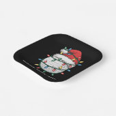 Personalized Golf Ball Santa Hat Christmas Lights Papieren Bordje (Gebogen)