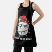 Personalized Golf Ball Santa Hat Christmas Lights Schort (Insitu)