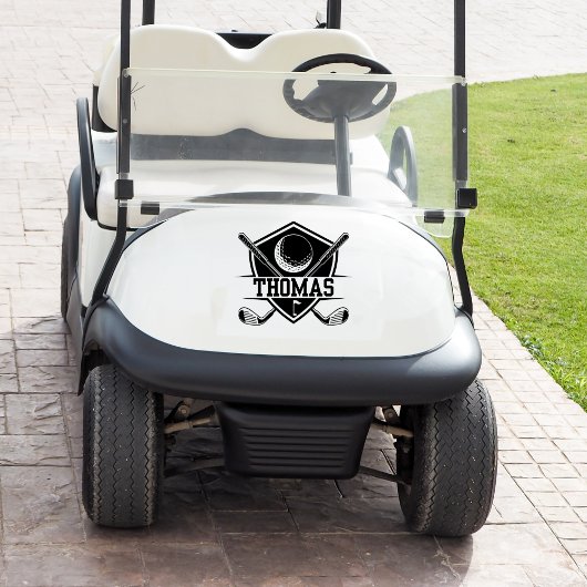 Personalized Golf Cart Sticker