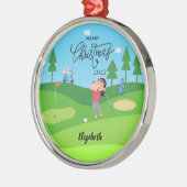 Personalized Golf Christmas Ornament for Her (Links)
