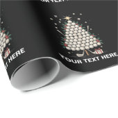 Personalized Golf Christmas Tree Equipment Family Cadeaupapier (Rol Hoek)