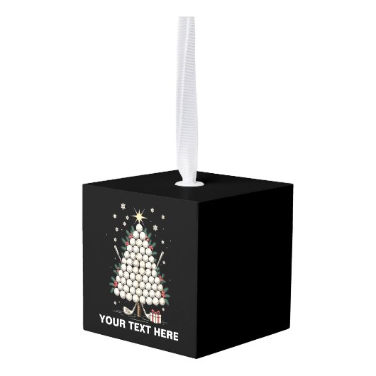 Personalized Golf Christmas Tree Equipment Family Decoratie (Achter hoekig)