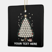 Personalized Golf Christmas Tree Equipment Family Keramisch Ornament (Links)
