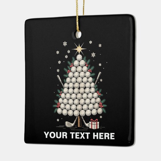 Personalized Golf Christmas Tree Equipment Family Keramisch Ornament (Links)