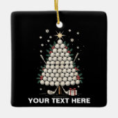 Personalized Golf Christmas Tree Equipment Family Keramisch Ornament (Voorkant)