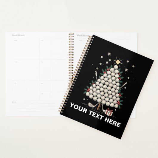 Personalized Golf Christmas Tree Equipment Family Planner (Display)