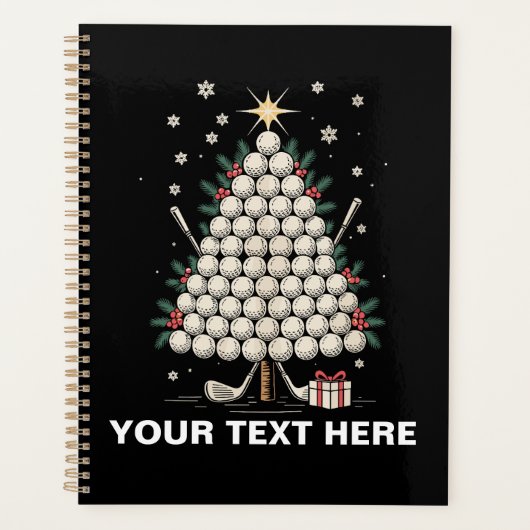 Personalized Golf Christmas Tree Equipment Family Planner (Voorkant)