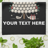 Personalized Golf Christmas Tree Equipment Family Theedoek (Gevouwen)