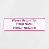 Personalized Golf Club ID Name Labels (Design 1)