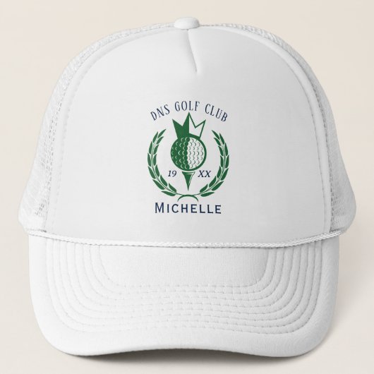 Personalized Golf Club Name Classic Trucker Hat Pet (Voorkant)