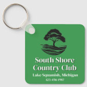 Personalized Golf Course Keychain w Contact Info (Voorkant)