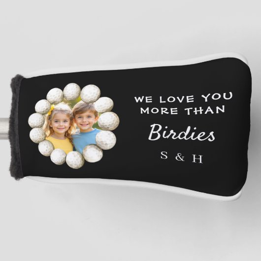 Personalized Golf Head Cover - "More Than Birdies" (Voorkant)